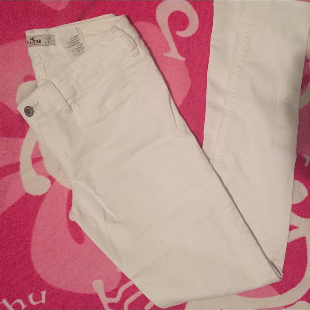 Hollister white jeans