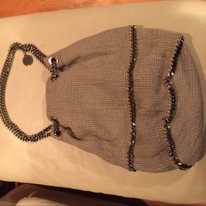 Stella McCartney Raffia stitch bucket tote