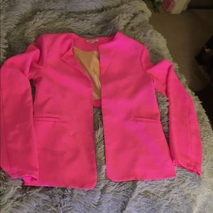 HOT PINK BLAZER with SIDE ZIPPERS