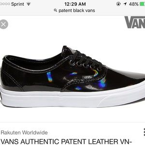Black patent vans