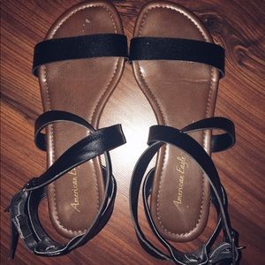 American Eagle black strap sandals - Size 7