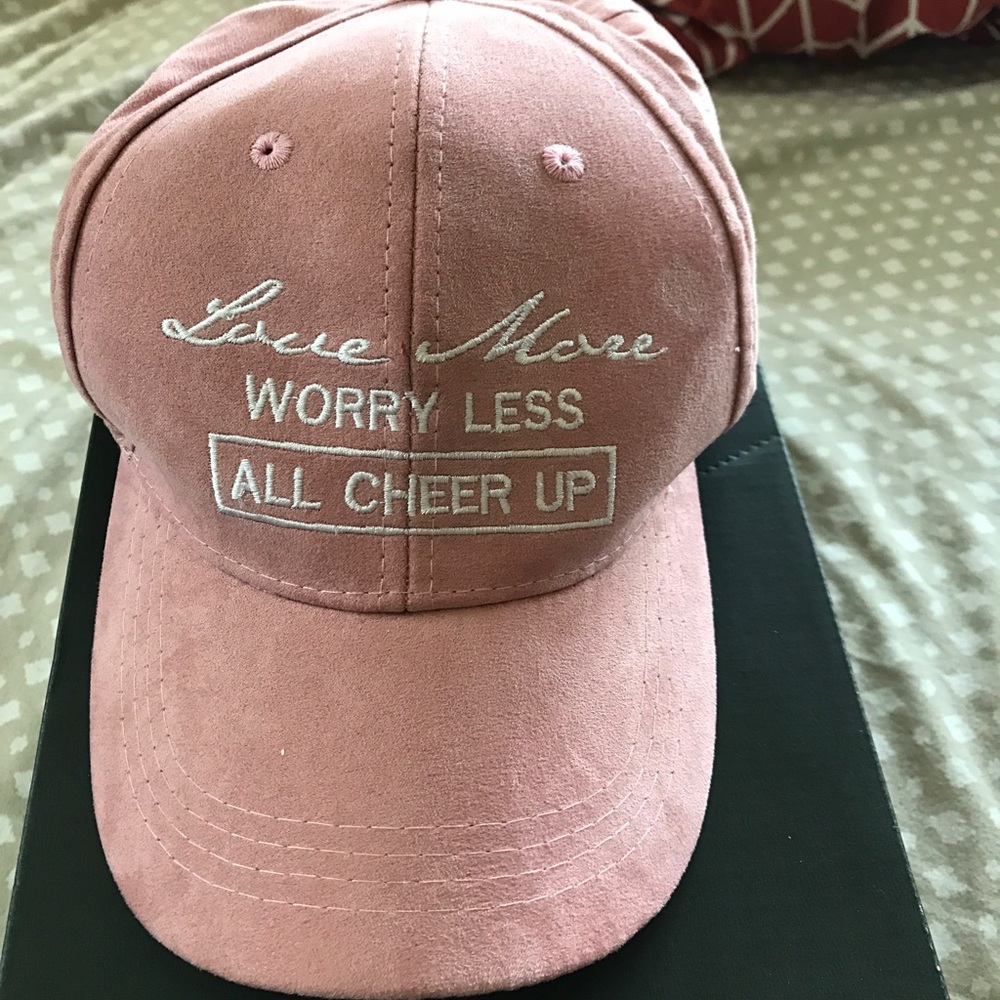 Pink velvet baseball hat