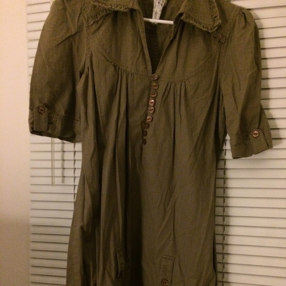 billabong dress olive khaki, size m