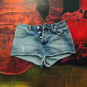 Top shop motto high waisted shorts