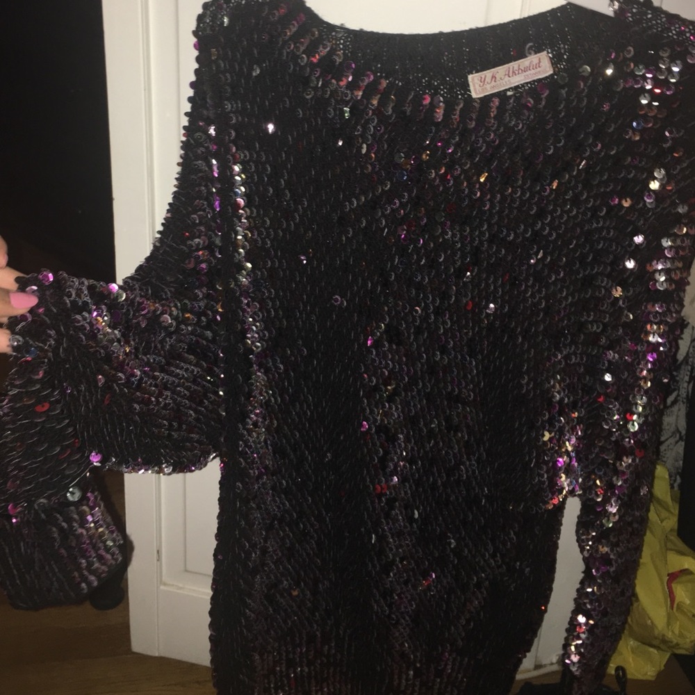 Sequin long sleeve dress