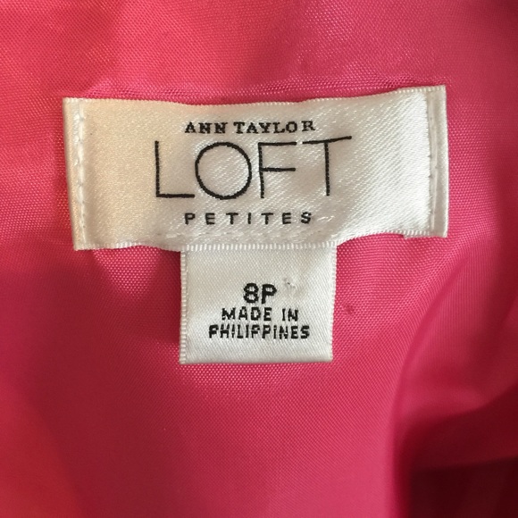 Ann Taylor Loft Floral Pink Dress 8P - Picture 6 of 7