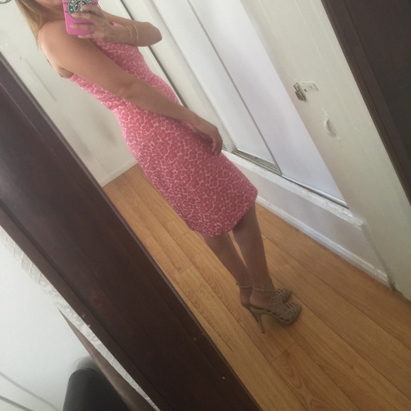 Ann Taylor Loft Floral Pink Dress 8P - Picture 5 of 7