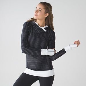 NWT Lululemon Think Fast Hoodie pinstripe sz 4