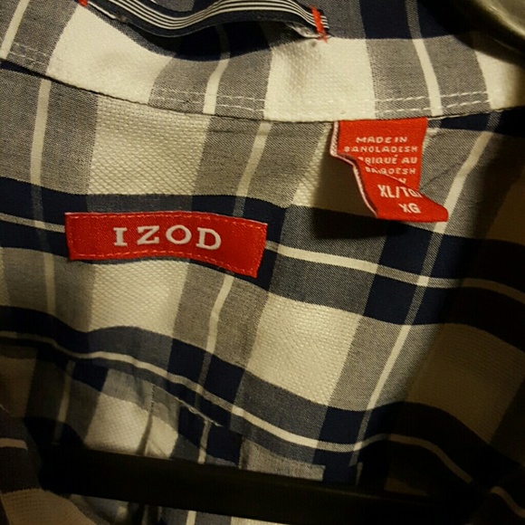 Izod blue plaid buttondown - Picture 2 of 3