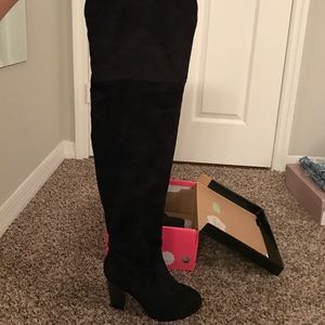 Black Thigh High Boots