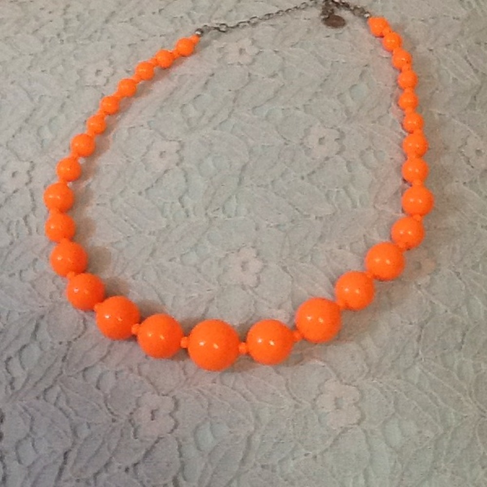 Bright Orange Bubble Necklace
