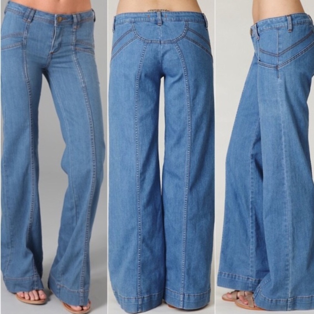 Free People super 70's super wide leg Jean