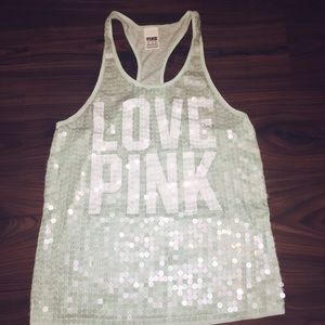 Victoria's Secret PINK light teal tank - XS