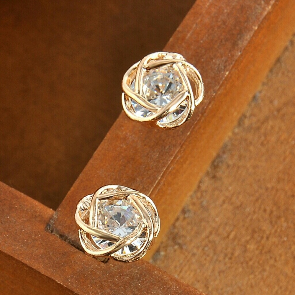 Host Pick: Gold Plated Crystal Zircon Earrings! - Picture 4 of 9
