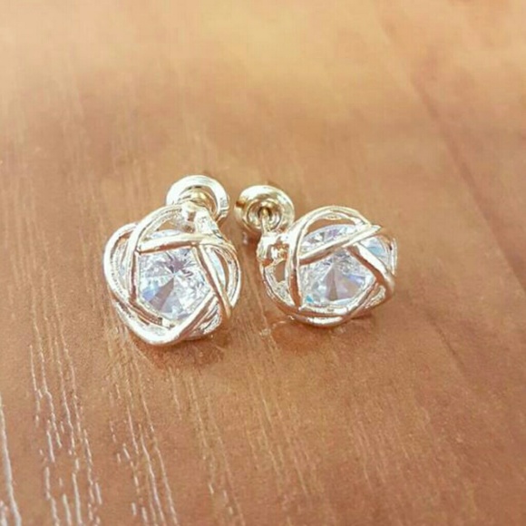 Host Pick: Gold Plated Crystal Zircon Earrings! - Picture 5 of 9