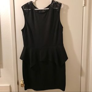 Black Kim Kardashian Peplum Dress