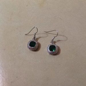 Faux Emerald Earrings