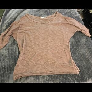 Tan quarter sleeve sweater