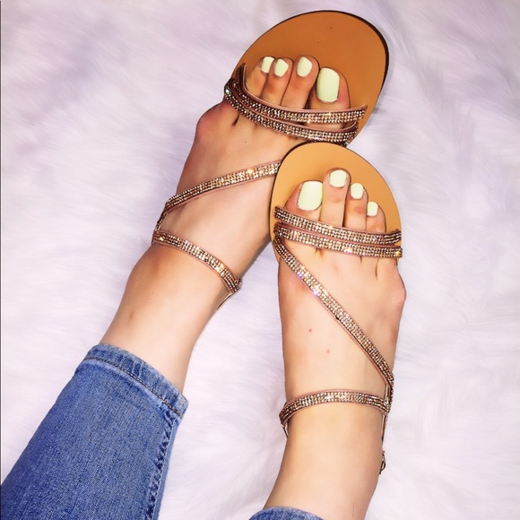 🎉LAST 8!! New Blossom Sandals-🎀Rose Gold - Picture 4 of 8