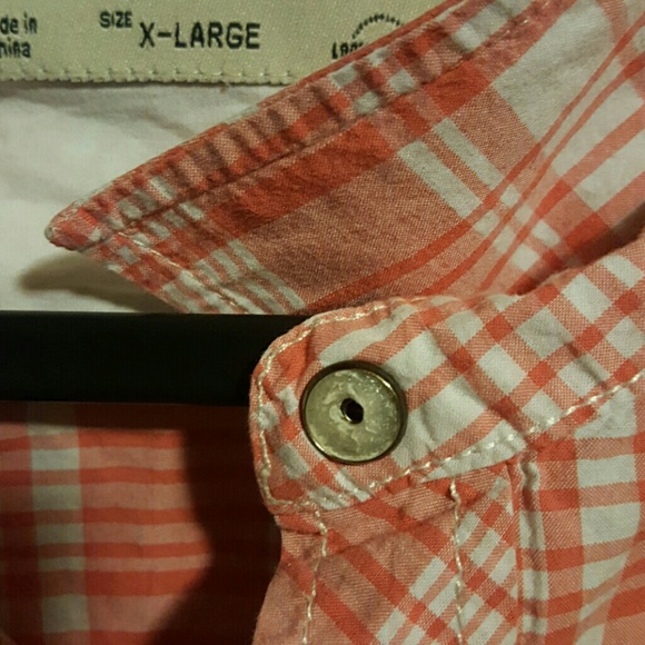 Pink plaid western snap buttondown - Picture 4 of 4