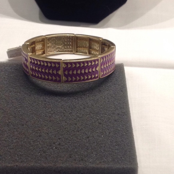 Lia Sophia Jewelry - NWT Lia Sophia Stretch Purple/Gold Bracelet