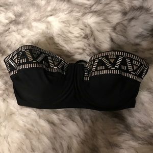 Studded bandeau bikini top festival size small