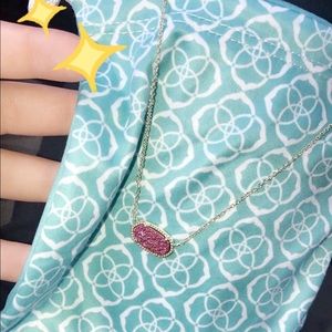 kendra scott necklace in fuchsia drusy