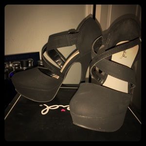 Black Strapped heels