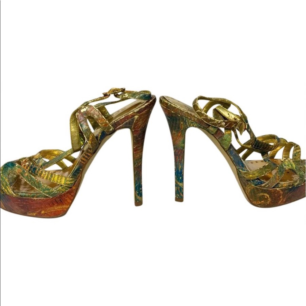 BCBG MULTI COLORED HEELS!!!