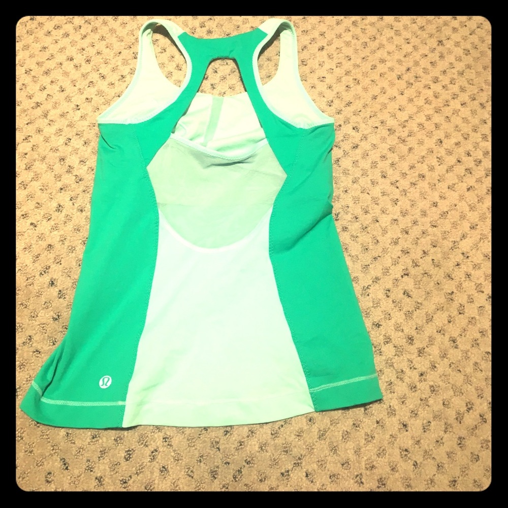 Workout top with built in sports bra.