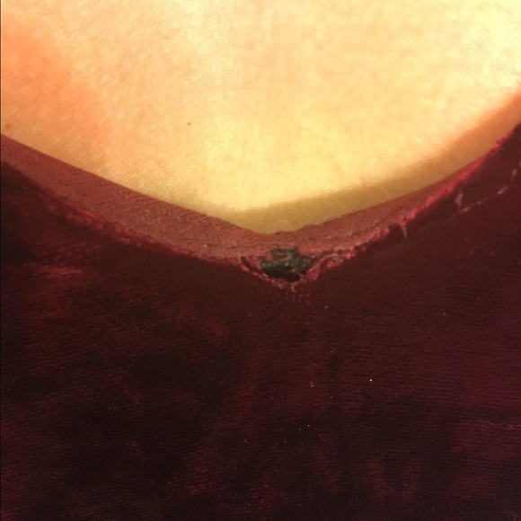 Nicole Miller Burgundy Velvet V-Neck Maxi Dress - Picture 6 of 7