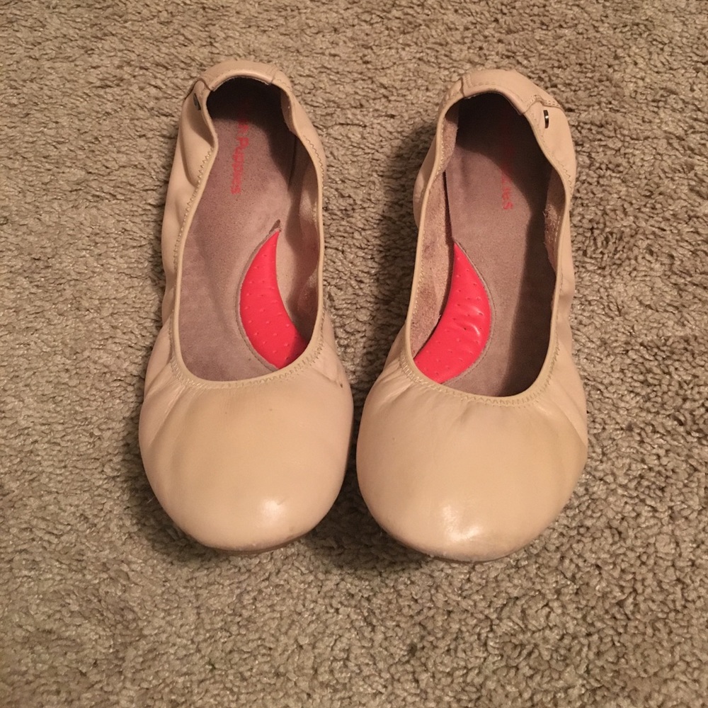 Nude flats, genuine leather size 11