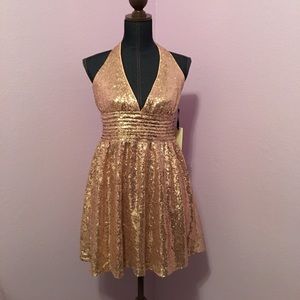 Forever 21 Gold Sequence Dress