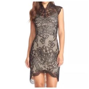 CHARLIE JADE Illusion Yoke Lace Sheath Dress