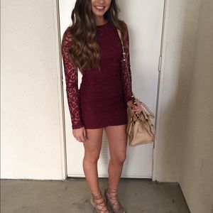 maroon dress