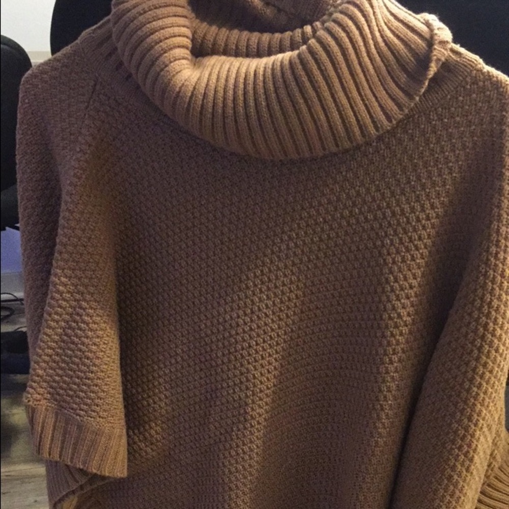 Cowl neck poncho sweater M