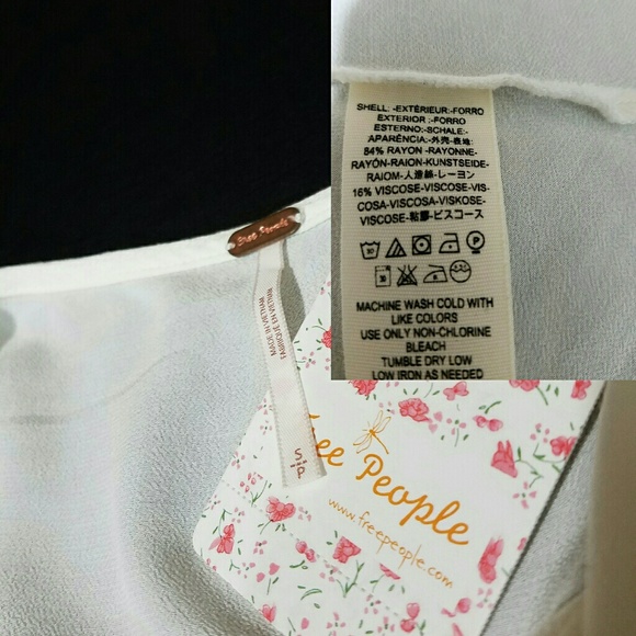 Free people City Lights top Ivory sz M - Picture 4 of 4