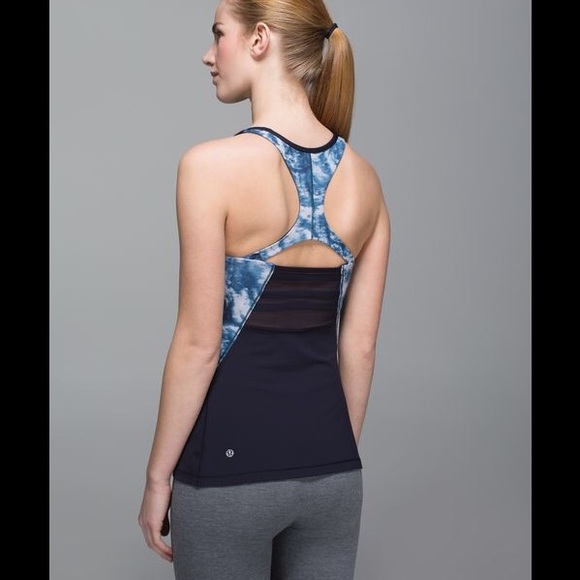 Lululemon Mesh With Me Tank Naval Blue - Picture 3 of 6