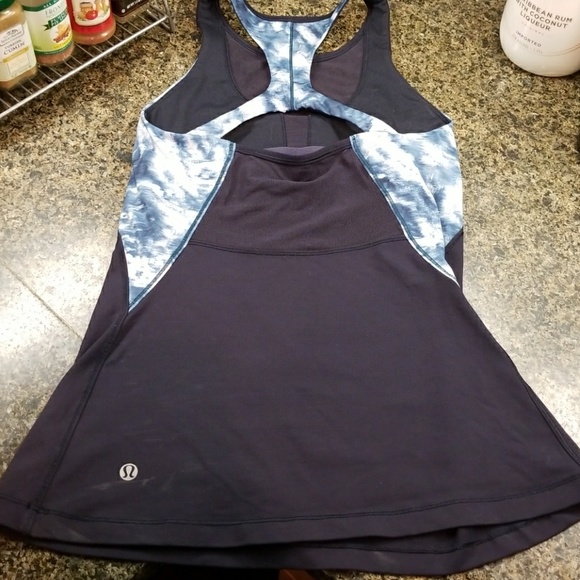 Lululemon Mesh With Me Tank Naval Blue - Picture 6 of 6