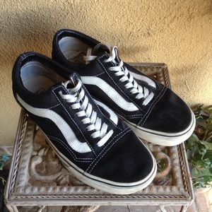 Black and white Vans