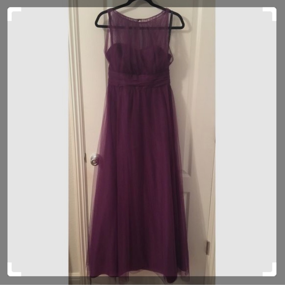 Eggplant color Alfred Angelo bridesmaid dress