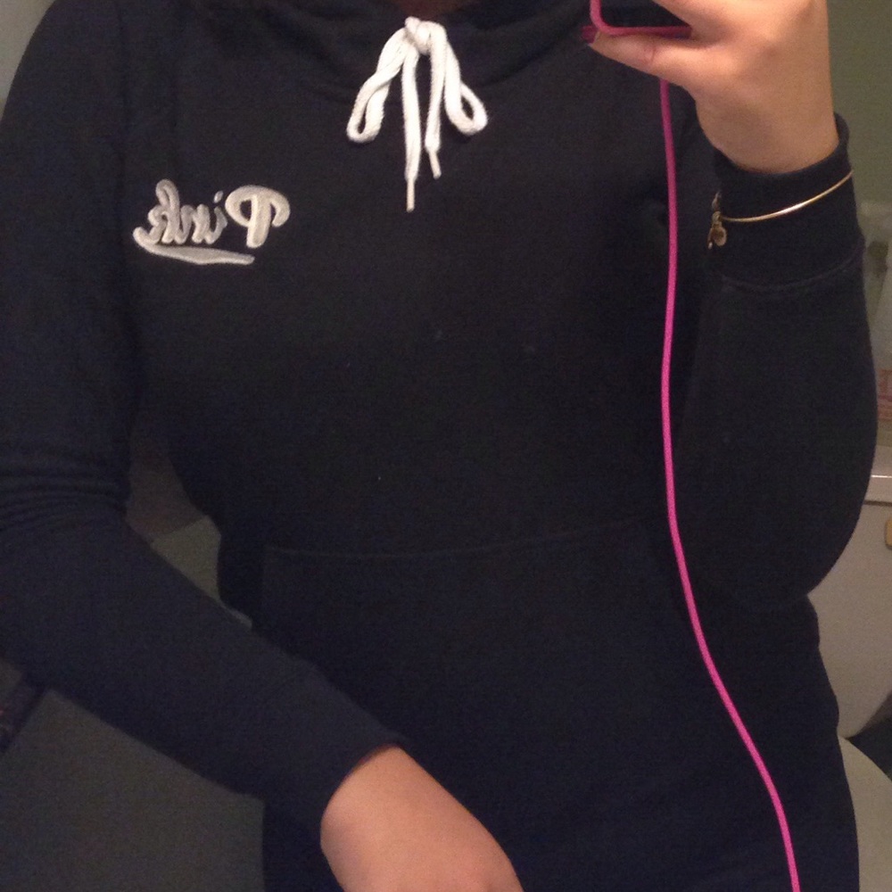 Black Victoria's Secret pink hoodie