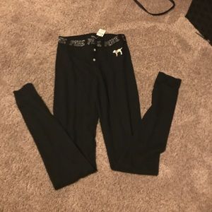 PINK black thermal pants !!