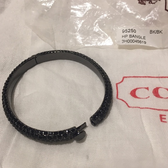 NWT Coach Black Hinge Bangle Rare & Retired - Picture 2 of 4