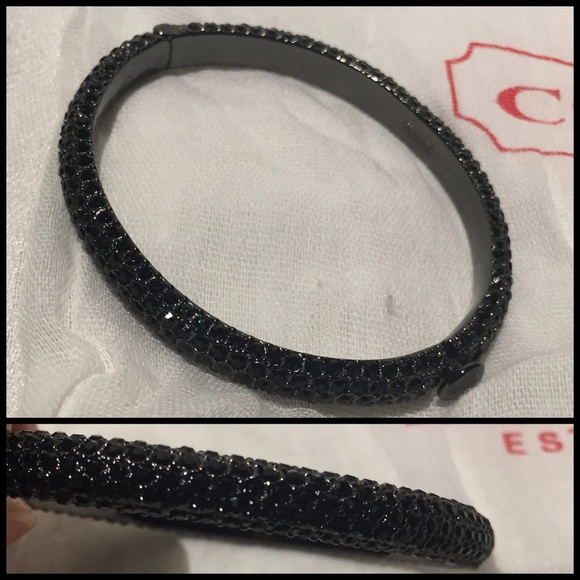 NWT Coach Black Hinge Bangle Rare & Retired - Picture 3 of 4