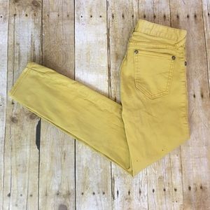 Free People Womens Skinny Jeans Pants Yellow Sz 24