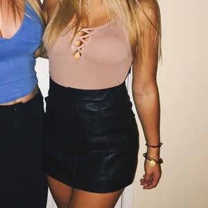 Black Leather Skirt