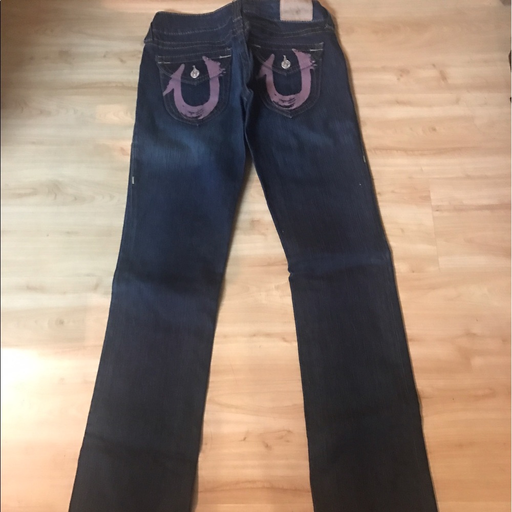 TRUE RELIGION dark denim straight jeans