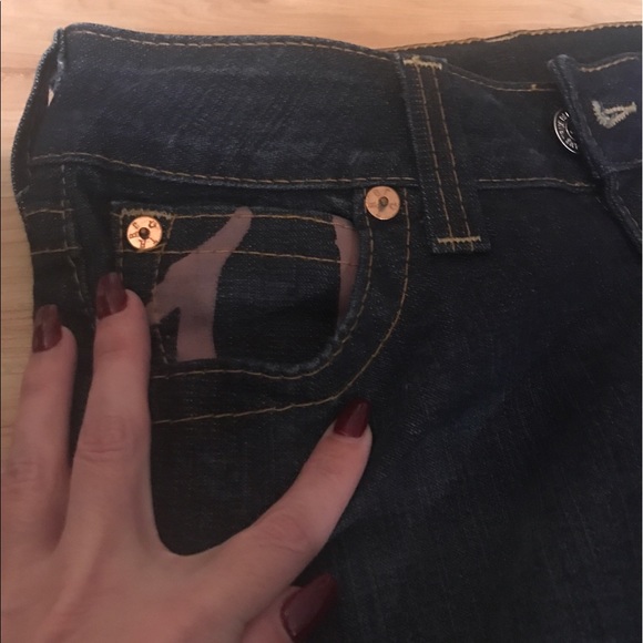 TRUE RELIGION dark denim straight jeans - Picture 6 of 8