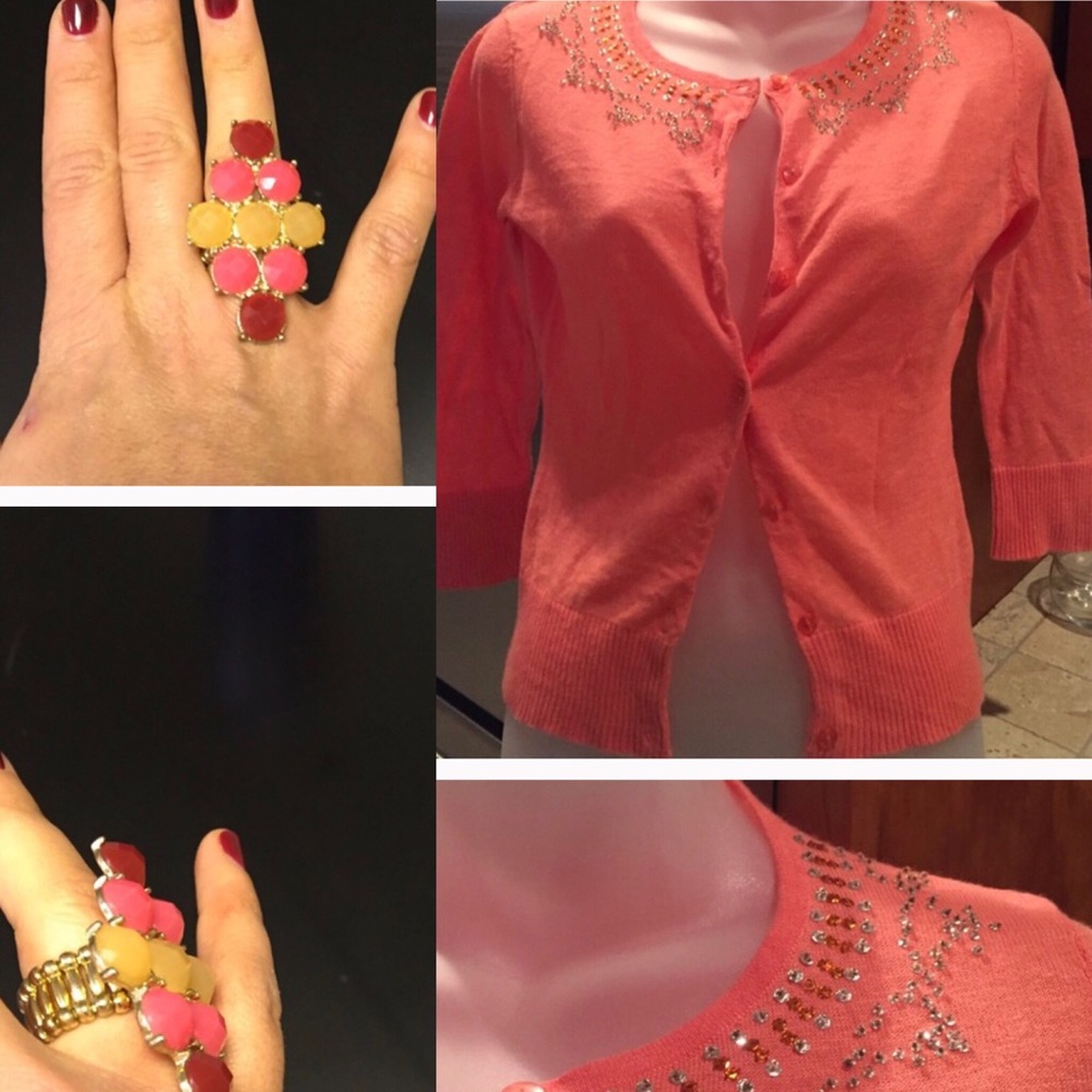 Bundle Anthropologie sweater and ring